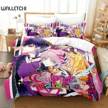 Anime Game Cupid Parasite Bedding Set Duvet Cover Bed Set Quilt Cover Pillowcase Comforter king Queen Size Boys Adult Bedding 70x133cm 2pcs