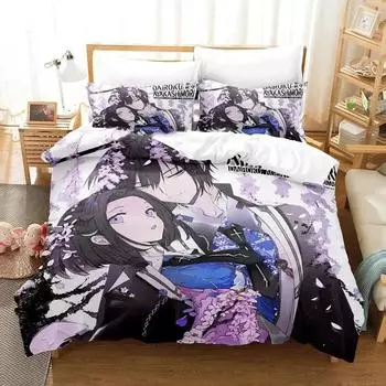 Anime Game DAIROKU AYAKASHIMORI Bedding Set Duvet Cover Bed Set Quilt Cover Pillowcase Comforter king Queen Size Boys Adult EU Single 135x200cm