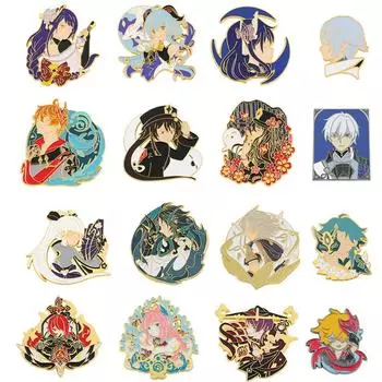 Аниме Genshin Impact брошь значок персонаж мультфильма кулон аксессуары