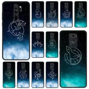 Аниме genshin Impact Constellation eula для Xiaomi Redmi Note 9S 9 8 7 10 Pro 8T 9C 9A 8A K40 Мягкий чехол для телефона из ТПУ черный чехол Redmi 8