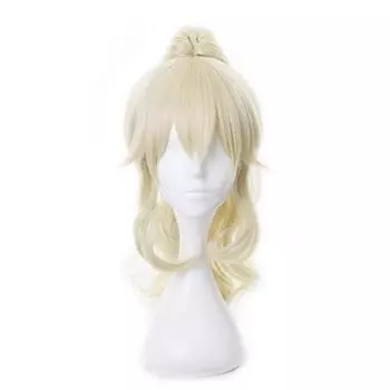Аниме Genshin Impact Jean Косплей Парик Женский Золотой Хвост Термостойкие Синтетические Волосы Хэллоуин Аниме Косплей Парики One Size бежевый