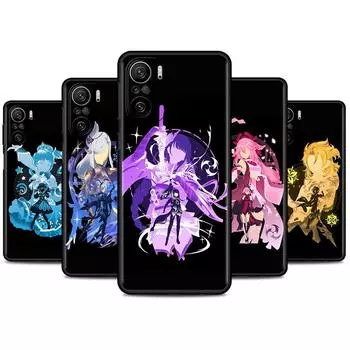 Аниме Genshin Impact крутой чехол для Xiaomi Redmi Note 11 10 9 Pro K40 10S 9S 9A 9C чехол для телефона 9T 8 8T 7 11T силиконовый чехол Redmi K40 Pro