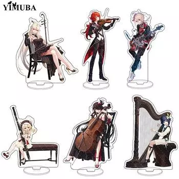 Аниме Genshin Impact Музыка Концерты Фигурка Акриловая подставка Модель Пластина Diluc Yae Miko Klee Kazuha Venti Standee Holder 1
