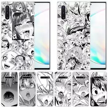 Anime girl cartoon japan cute faces Case for Samsung Galaxy Note 10 Pro 9 8 5 M30S M40 S10E S10 5G S9 S8 Plus S7 S6 Edge S5 Samsung M30