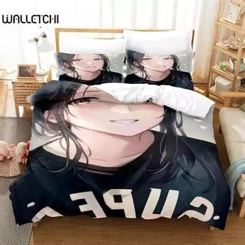 Anime Girl Duvet Cover Set, Fashion Bedding Set, Soft Comfortable Breathable Duvet Cover, For Bedroom Guest Room Decor EU Single 135x200cm