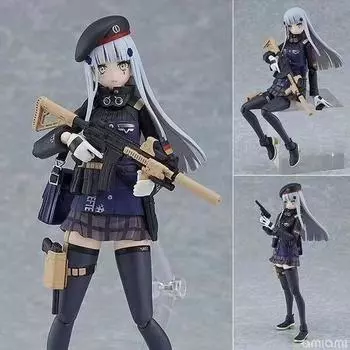 Аниме Girl Frontier Figma 573 # HK416 ПВХ Фигурка Новая игрушечная модель без коробки