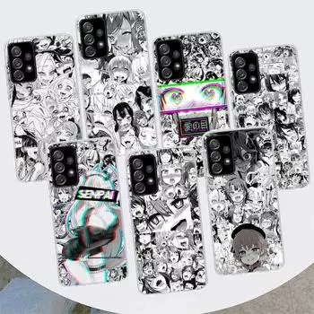 Anime Girl Japan Manga Face Phone Case For Samsung Galaxy A53 A52 A73 A72 A12 5G A13 A22 A23 A32 A33 A02S A03S A42 A43 A50S Coqu Samsung A52