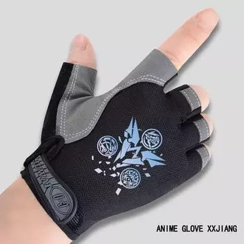 Anime Gloves Half Finger Men Cycling Aili Sports Xiya Bicycle Outdoor Non Slip Abrasion Resistant Equipment Training Thin Color the other side L