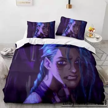 Аниме Good Game Jinx Bedding Set Single Twin Full Queen King Size Bed Set Adult Kid Bedroom Duvet cover Sets Ropa de Cama Kawaii 70x133cm 2pcs
