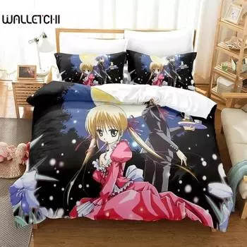 Anime Hayate the Combat Butler Bedding Set Duvet Cover Bed Set Quilt Cover Pillowcase Comforter king Queen Size Boys Adult EU Single 135x200cm