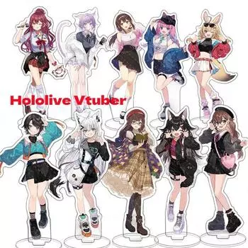 Аниме Hololive Vtuber аниме 15 см фигурки косплей акриловые подставки модель изысканные грили декор стола милый стоячий знак фанаты подарок 1