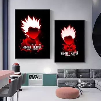Аниме HunterHunter холст картина Gon Freecss настенные художественные постеры и принты для детей спальня домашний декор вентилятор подарок Cuadros 21cm30cm NoFrame