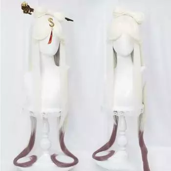 Аниме игра 120 см Genshin Impact косплей Ningguang парик Genshin Impact Ning Guang длинные синтетические волосы женские парики 120cm бежевый