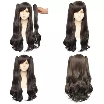 Аниме-игра Fate/Stay Night Рин Тосака, длинные вьющиеся коричневые хвостики, термостойкие волосы, костюм для косплея, парик One Size коричневый