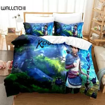 Аниме Игра Мост Духи Кена Постельное белье Пододеяльник Постельный комплект Одеяло Чехол Наволочка Одеяло King Queen Size Мальчики Взрослые 70x133cm 2pcs