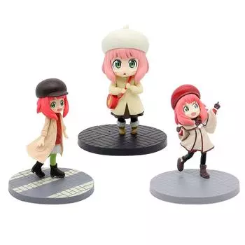 Аниме Игрушка ПВХ Аня Зимняя Одежда Детектив Настольное Украшение Милые Подарки Игрушка