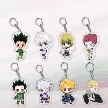 Аниме игры, акриловый брелок «Охотник», металлическое кольцо, автомобильная сумка, украшение для ключей, аксессуар, подарок, аниме, подарки, кулон