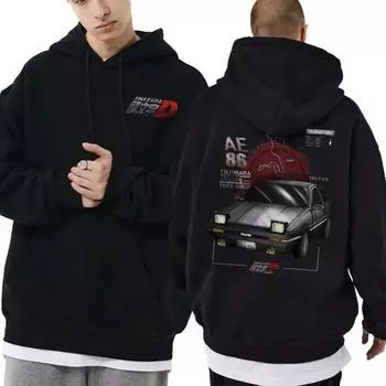 Аниме Initial D AE86 Drift Fujiwara Tofu Shop Fujiwara Takumi Толстовка с графическим принтом унисекс для женщин Unisexga Повседневная толстовка большого размера L