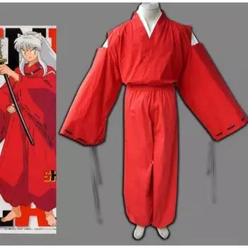 Аниме Инуяша Косплей Костюм Кикё Пара Платье Хигураши Кагоме Костюм Любителей Хэллоуин Карнавальный Костюм для Детей Взрослых S бежевый