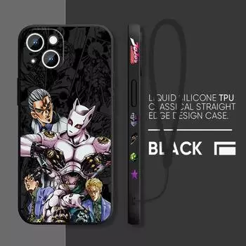 Аниме JOJO Villain Diavolo Dio для Apple iPhone 15 14 13 12 11 Pro Max Plus 8 7 SE Liquid Left Rope Phone Case Capa Cover iPhone 11