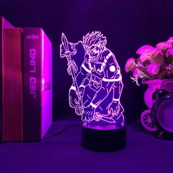 Аниме Jujutsu Kaisen Ryomen Sukuna рисунок 3d ночники для детской спальни украшения 7 цветов настольный светильник подарок на день рождения