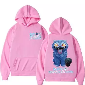 Anime K-Pop Demon Hunters Funny Derpy Tiger Hoodies Men Women Harajuku Fashion Fans Sweatshirt clothes S