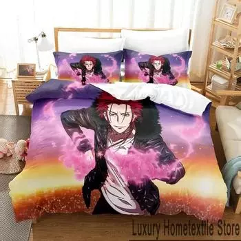Anime K project Mikoto Suoh Bedding Set Boys Girls Twin Queen King Size Duvet Cover Pillowcase Bed boys Adult Home Textileextile 70x133cm 2pcs