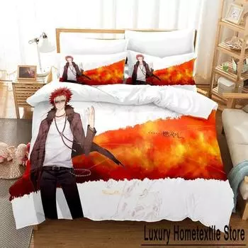 Anime K project Mikoto Suoh No Blood! No Bone! No Ash! Bedding Set Single Twin Full Queen King Size Bed Set Adult Kid Bedroom 70x133cm 2pcs