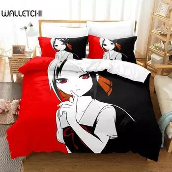 Anime Kaguya-Sama Love Is War Bedding Set Duvet Cover Bed Set Quilt Cover Pillowcase Comforter king Queen Size Boys Adult S 70x133cm 2pcs