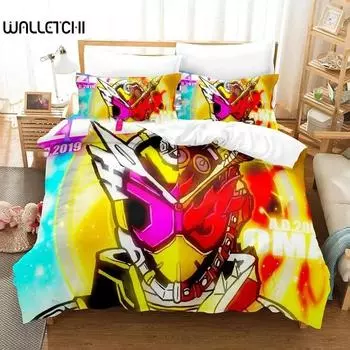Аниме Kamen Rider Zero-One Постельное белье Пододеяльник Постельный комплект Одеяло Чехол Наволочка Одеяло King Queen Size Постельное белье для мальчиков и взрослых 70x133cm 2pcs