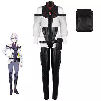 Аниме Киберпанк Edgerunners Люси Косплей Костюм Боди Комбинезоны Куртка Полный костюм Костюмы на Хэллоуин для женщин S