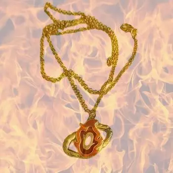 Аниме Kimetsu No Yaiba Rengoku Kyoujurou, ожерелье для косплея, цепочка унисекс, колье, золотой огненный кулон, ювелирные аксессуары, реквизит, подарки