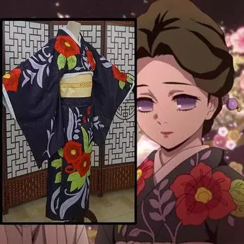 Аниме комиксов Demon Slayer Kimetsu no Yaiba Косплей Костюм Тамайо Кимоно Костюмы для косплея S