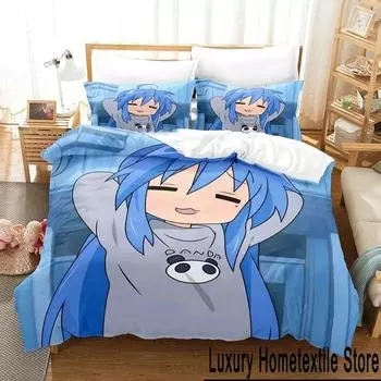 Аниме Konata Izumi Lucky Star Постельное белье Пододеяльник Постельный комплект Одеяло Чехол Наволочка Одеяло King Queen Size Мальчики Взрослые EU Single 135x200cm