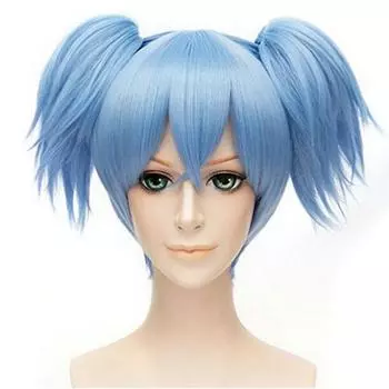 Аниме «конские хвосты», короткий парик, косплей, класс убийств, костюм Шиота Нагиса, термостойкие синтетические волосы, мужские парики для косплея One Size небесно-голубой