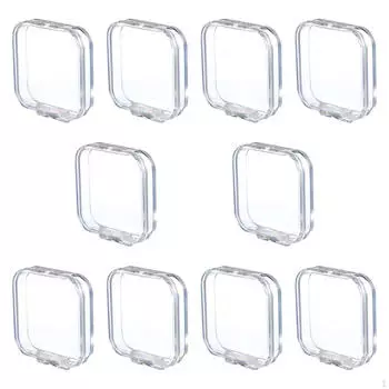 Аниме-коробка для значков, настольное хранилище, портативный органайзер, подставка для дисплея, прозрачная 10 pieces