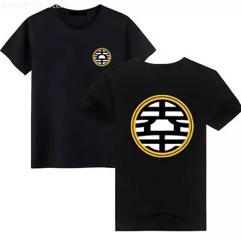 Аниме Косплей хлопок Мужская футболка Мужская футболка с короткими рукавами с принтом Гоку Летняя повседневная футболка Уличная толстовка Женская одежда S