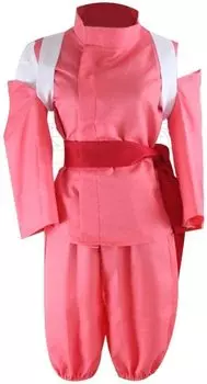 Аниме Косплей Костюм в стиле Тихиро Огино, комплект из 4 предметов, Косплей Чито, Хэллоуин, Рождество, Подарок на школьный фестиваль, мужской и женский, унисекс, размер [RICHAIR] розовый