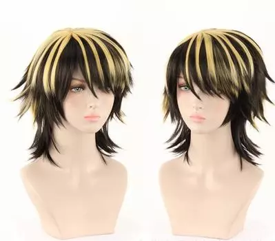 Аниме Косплей Парик Токио Мстители Ханемия Казутора Черный Золотой Короткий Парик Токио Манджи Банда Капитан Волосы One Size оранжевый