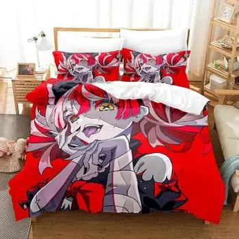 Anime Kureiji Ollie KUREIJI OLLIE Bedding Set Boys Girls Twin Queen Size Duvet Cover Pillowcase Bed Kid Adult Home Textileextile 70x133cm 2pcs