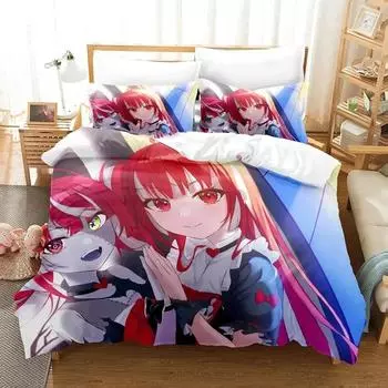 Аниме Курейджи Олли KUREIJI OLLIE Постельное белье комплект изысканных постельного белья пододеяльник комплект постельного белья роскошный подарок на день рождения 135X200cm-2pcs
