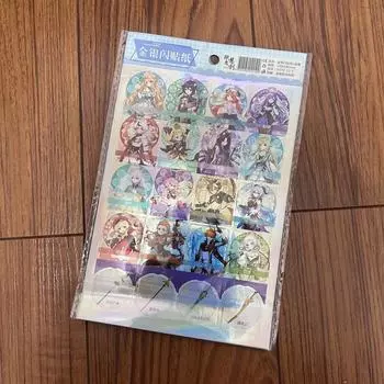 Аниме лазерные наклейки Tartaglia Zhongli Sangonomiya Kokomi наклейки DIY водонепроницаемые наклейки для ноутбука, багажа, скейтборда, мотоцикла, игрушки