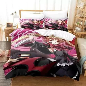 Anime Lord of Vermillion Bedding Set Boys Girls Twin Queen Size Duvet Cover Pillowcase Bed Kids Adult Home Textileextile 70x133cm 2pcs