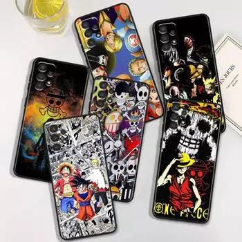Аниме Луффи O-ne P-iece для Samsung A90 A80 A70S A60 A50S A40 A30S A20E A20S A10S A03 A02 A2, черный силиконовый чехол для телефона Samsung A2 Core
