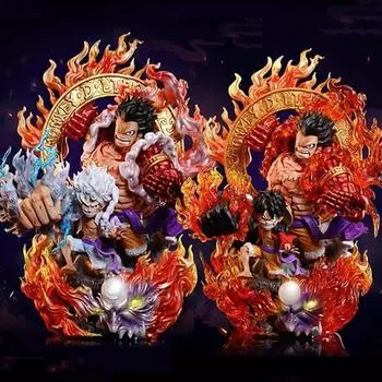 Аниме Луффи One Piece Фигурки Обезьяна D. Соломенная шляпа Луффи, групповое пробуждение, экшн-фигурка, статуя из ПВХ, коллекция, модель игрушки, подарок Pack of 1 белый