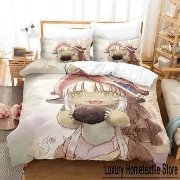 Anime Made in abyss Bedding Set Boys Girls Twin Queen Size Duvet Cover Pillowcase Bed Kids Adult Fashion Home Textile EU Single 135x200cm