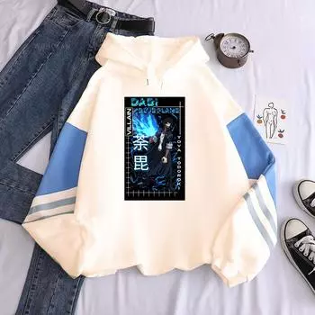 Аниме Манга Моя геройская академия толстовки мужские и женские свободные повседневные уличные Y2k Dabi мультфильм хип-хоп теплые лоскутные толстовки XS чёрный