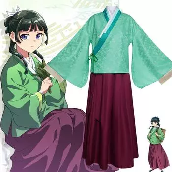 Аниме Maomao Косплей Костюм Дневники Аптекаря Ролевые Игры Женщины Симпатичные Мао Хэллоуин Топы Платье Парик Костюмы 3xl