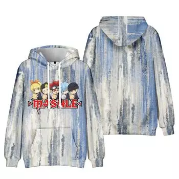 Аниме MASHLE Мужские Женские Толстовки Осенние Повседневные Пуловеры Толстовки С Капюшоном Мода Хип-Хоп Толстовка Одежда XS белый