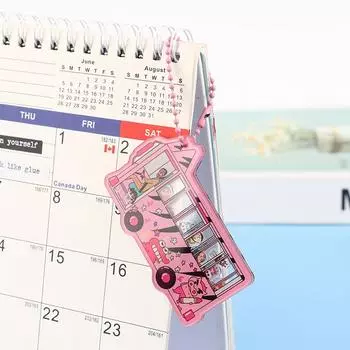 Аниме мелки мультфильм школьный автобус настольное украшение брелок украшение акриловая трясущаяся сумка кулон подарок девушке